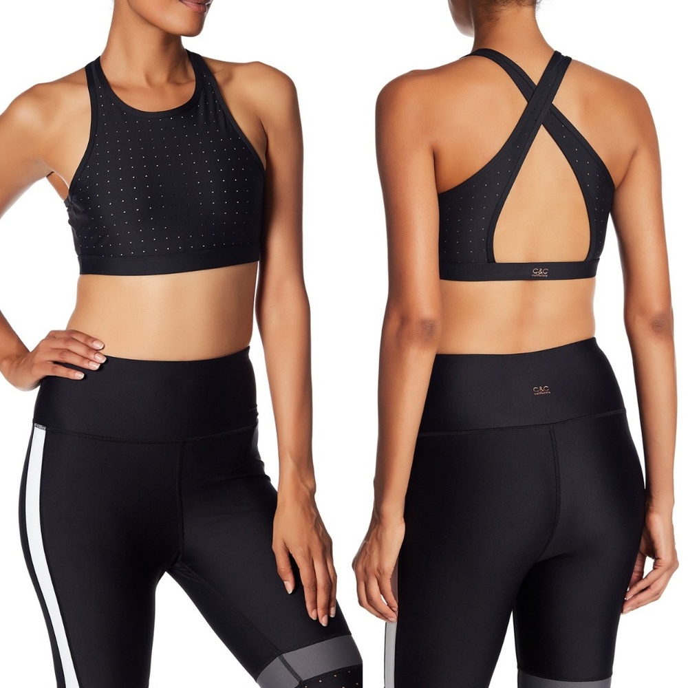 Perforated Crossback X-Back Sports Bra XS S L